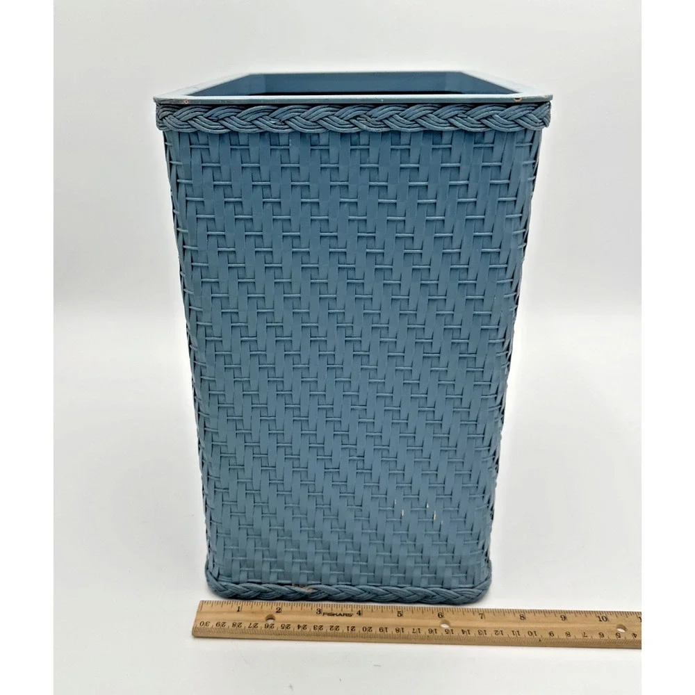 Vintage Mervyns Light Blue Plastic Basket Weave USA